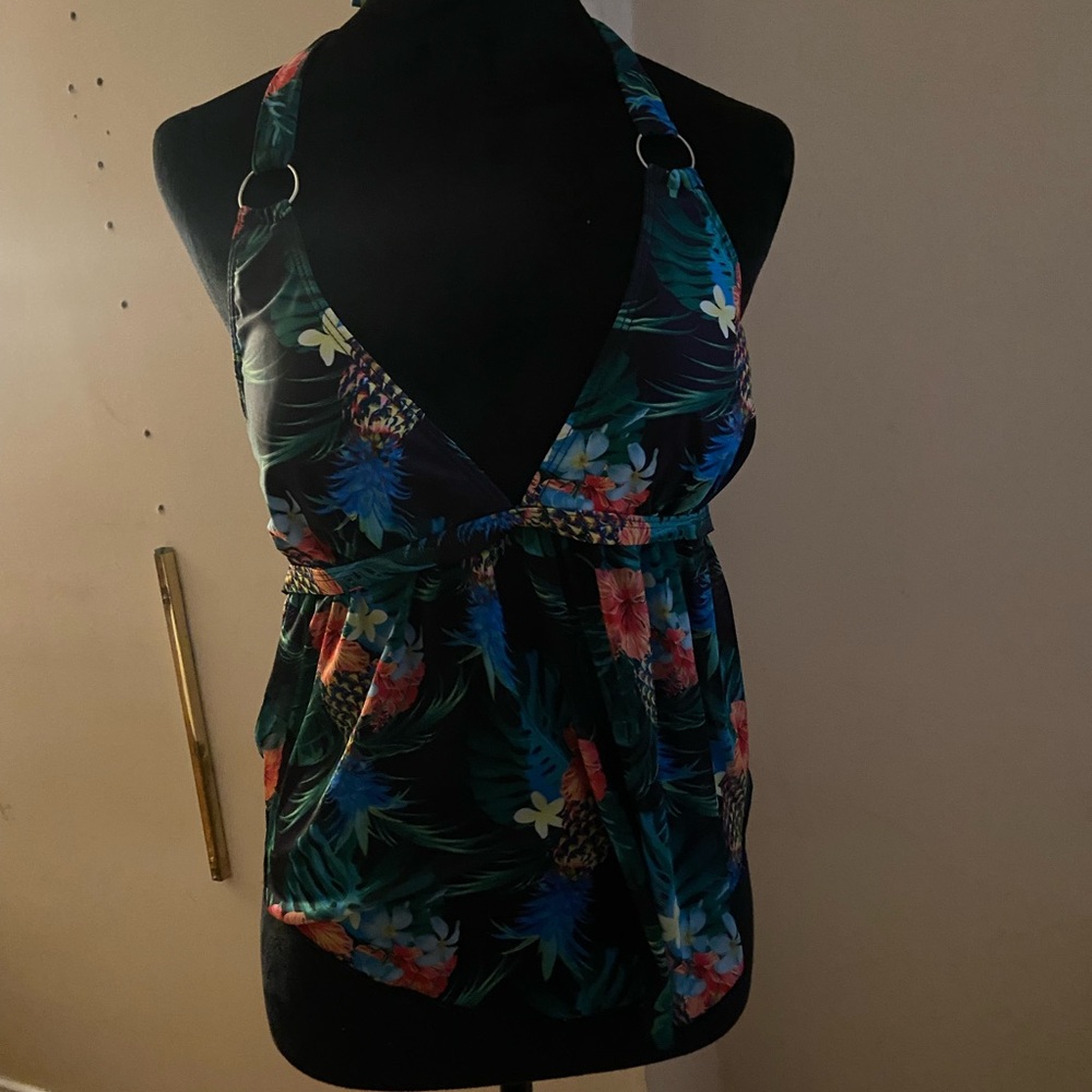 Tropical Halter bathing suit top